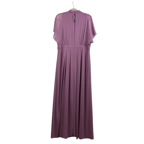 Ignite Evenings New York New Maxi Dress Size 14 Purple Embellished Waist - Picture 7 of 14